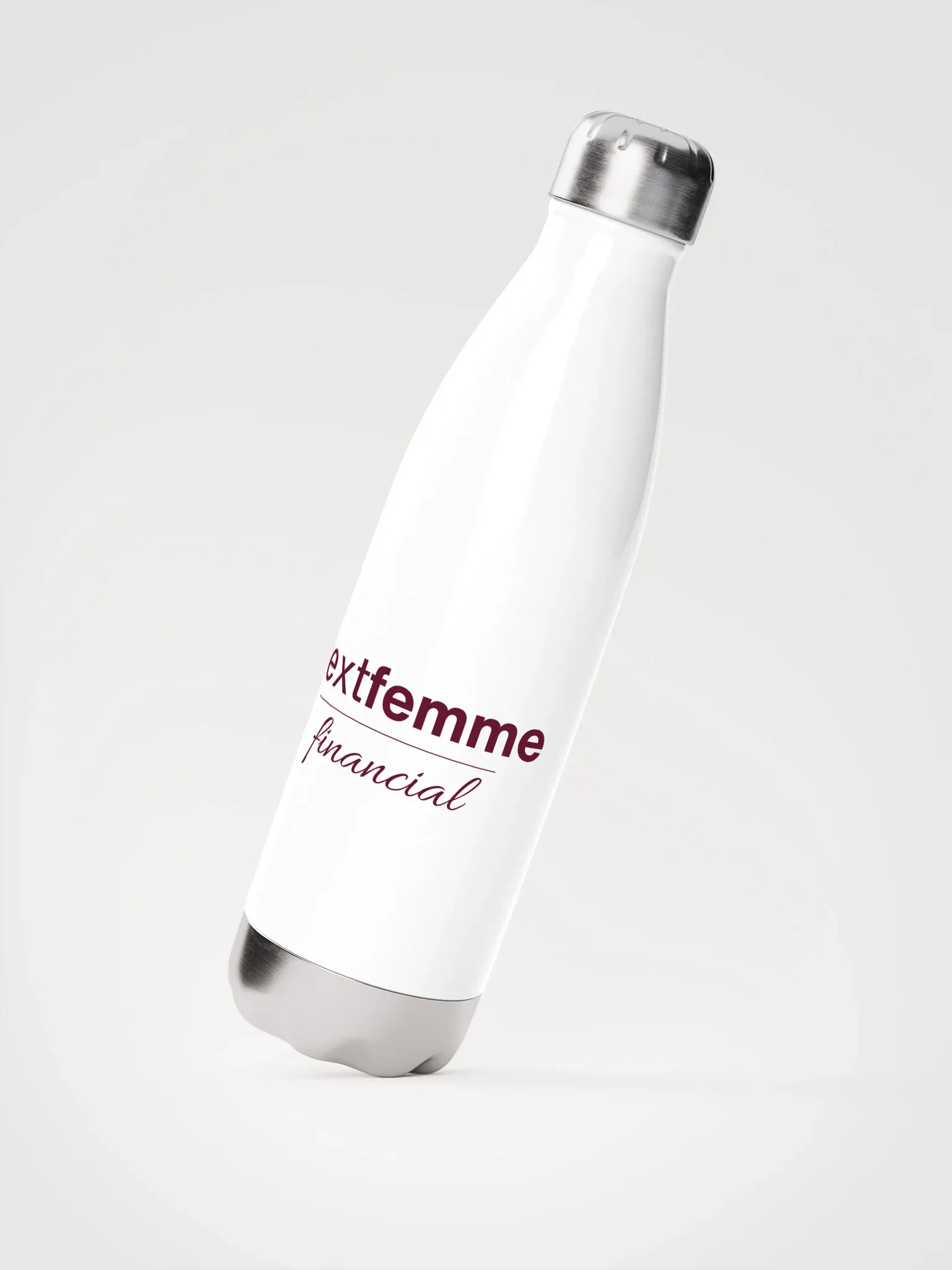 Stainless Steel Elegance Water Bottle with Maroon Logotype product image (2)