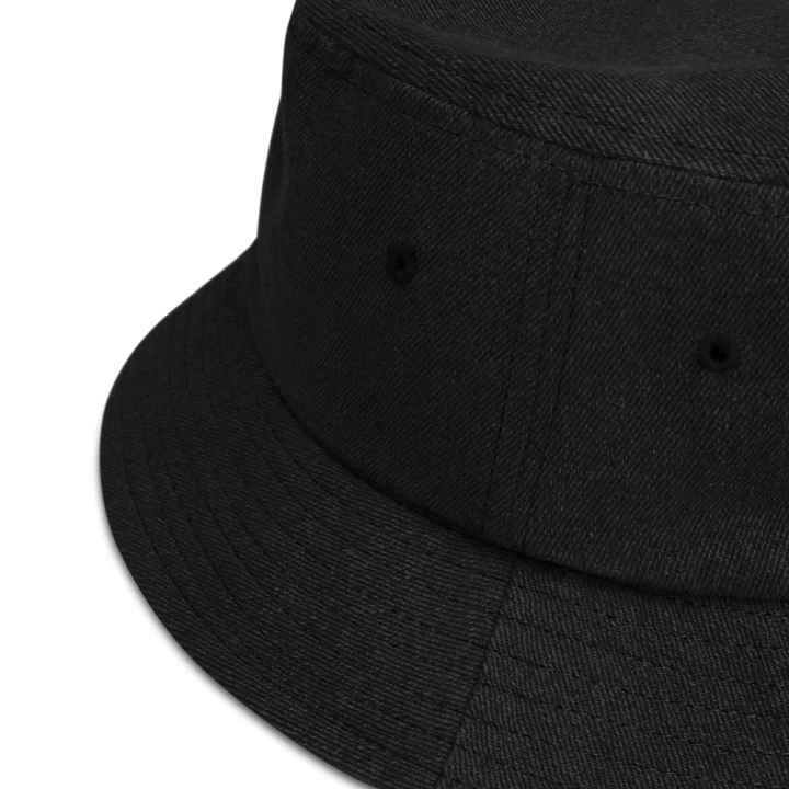 BUSY-BRAINED (purple) embroidered denim bucket hat product image (2)