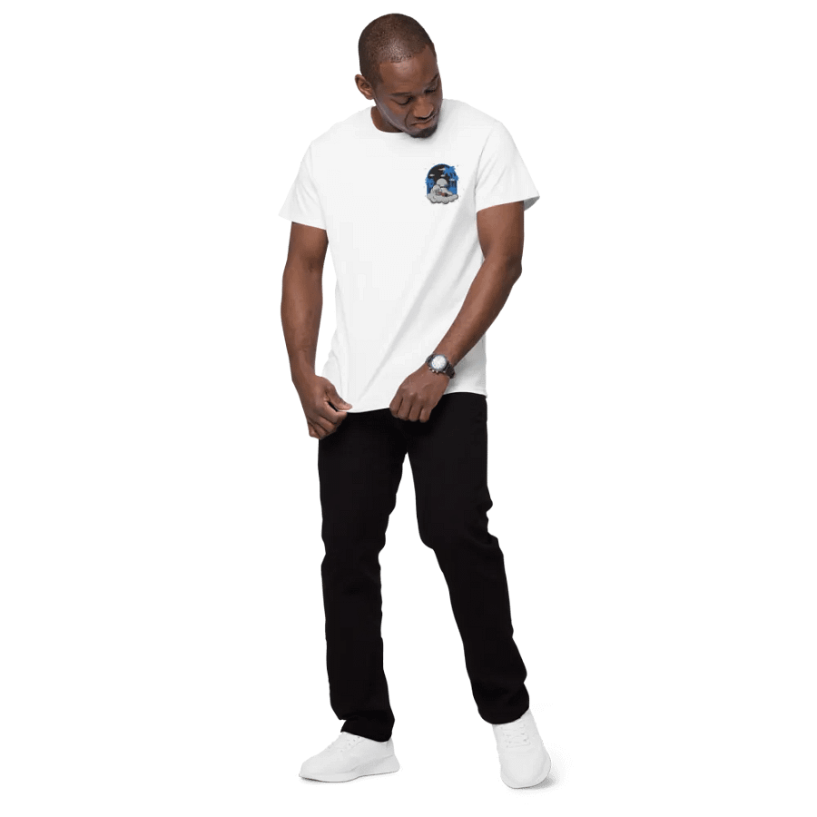 Cloudy Night Premium Cotton T-Shirt Embroidered product image (4)