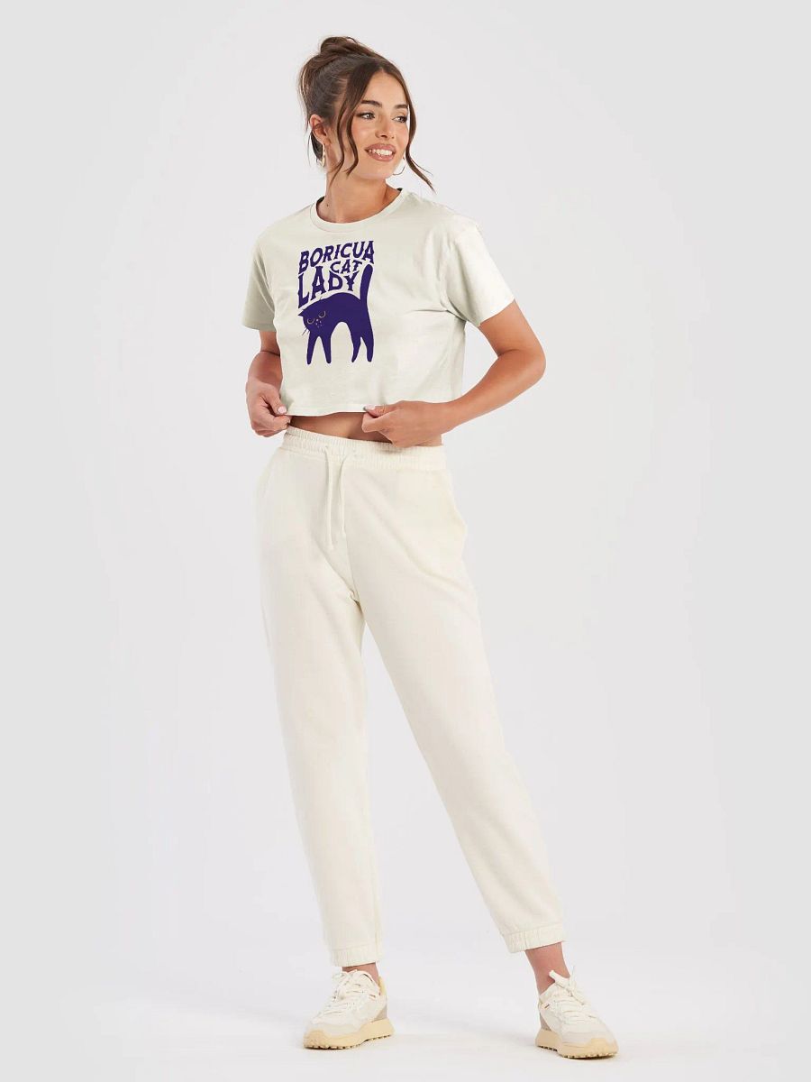 Boricua Cat Lady Crop Top product image (4)