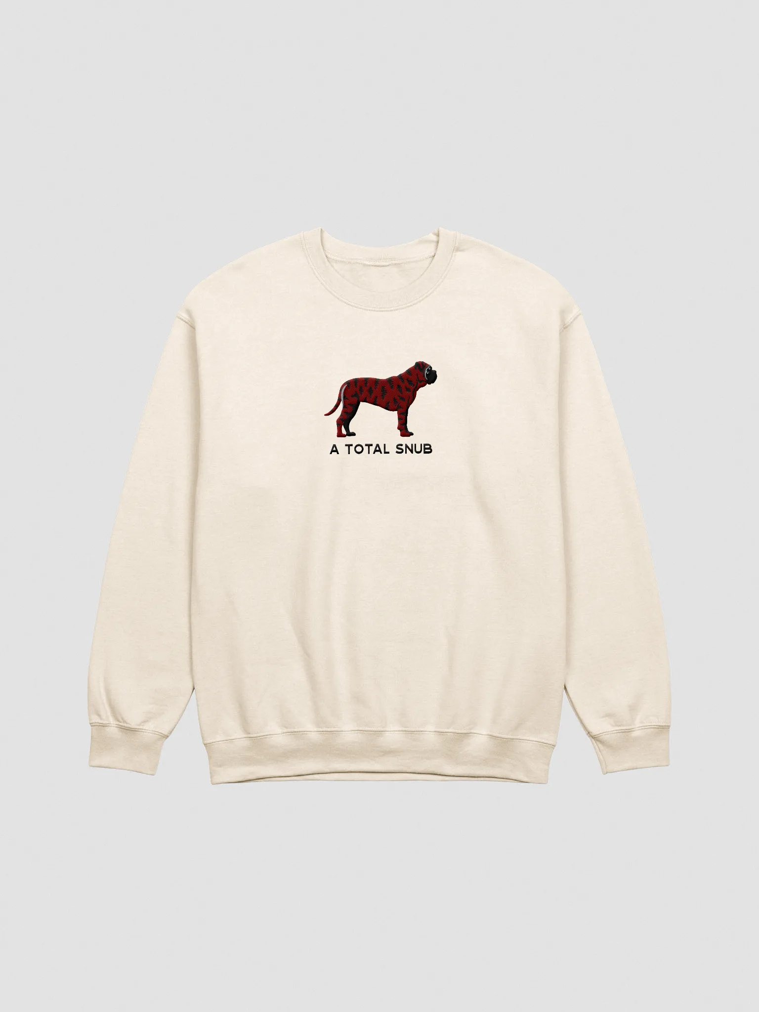A Total Snub Sweatshirt (Embroidered) of an English Mastiff(Brindle) product image (3)