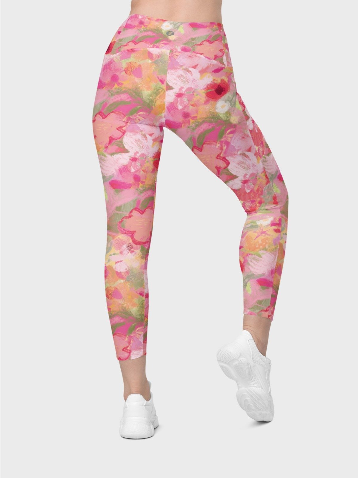 Leggings with Pockets "Sweet Pastel Florals of Spring" Printed product image (3)