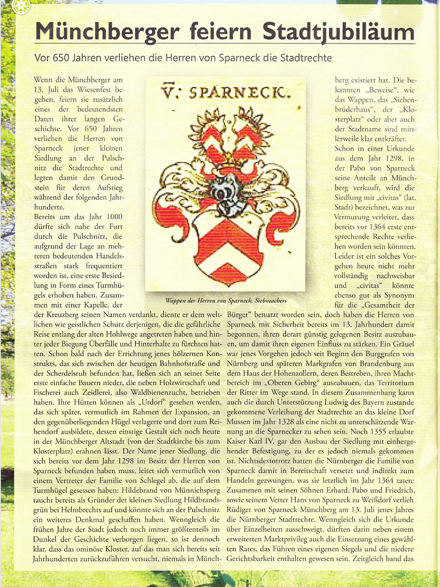 650 Jahre Stadtrecht in Münchberg product image (1)