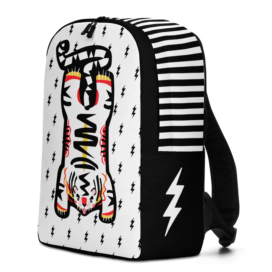 White Electric Tiger on White and Black - Backpack product image (4)