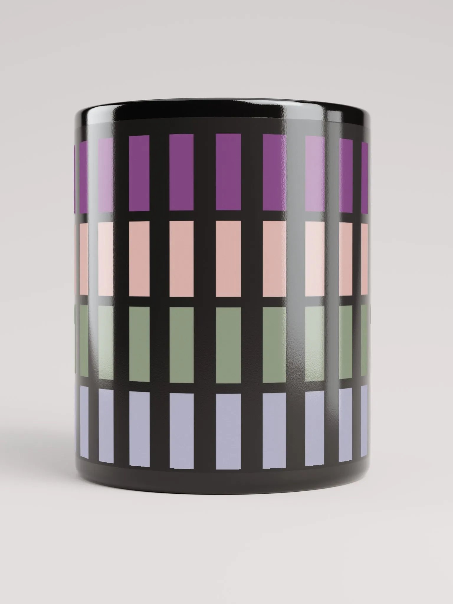 Contrasting Colores Rectangle Patterns Black Mug product image (3)