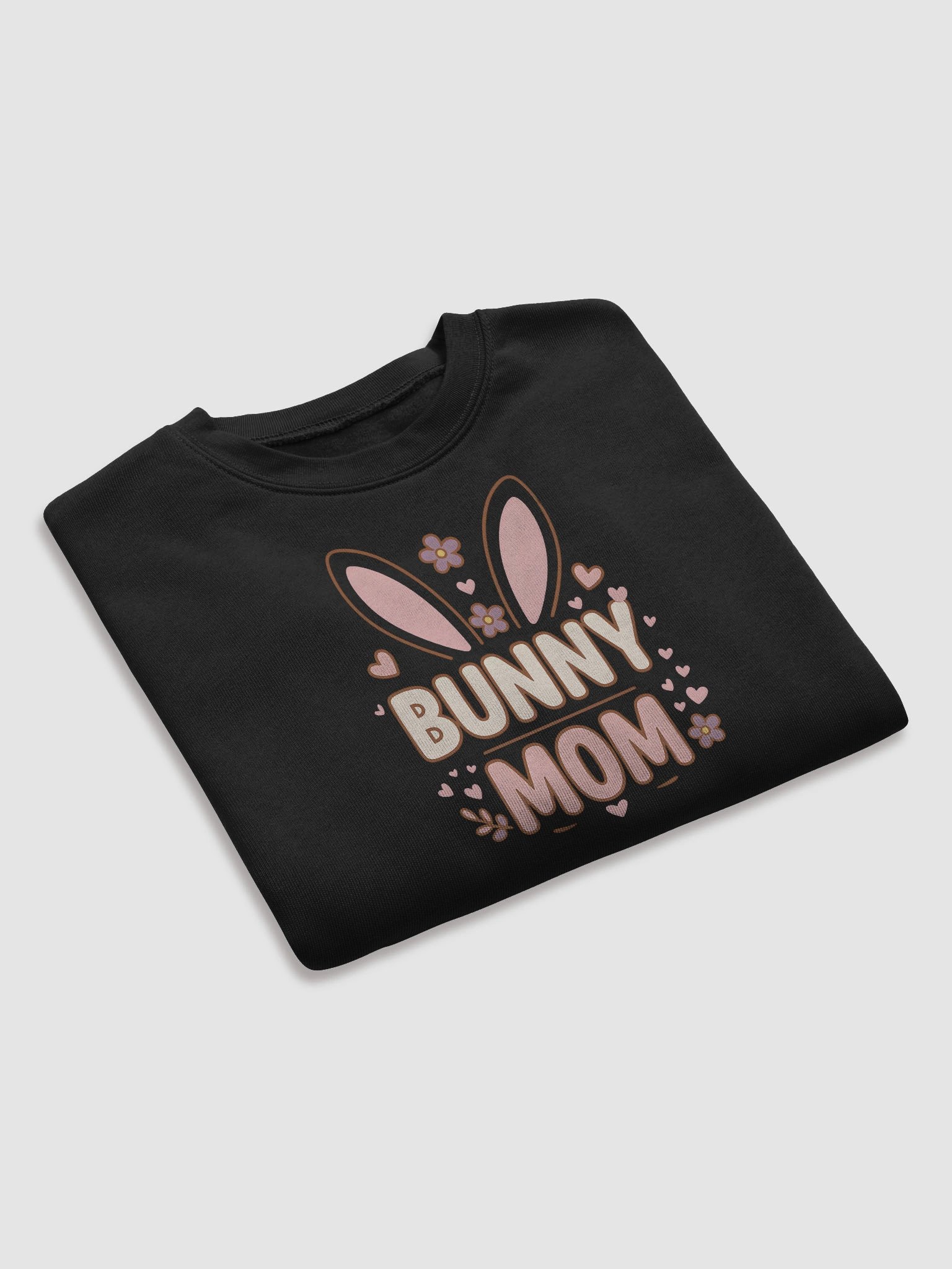 Bunny Mom Crop Top | Playful Bunny Ears & Flowers | Easter Animal Lover Gift product image (7)