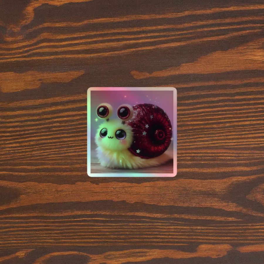 Sparkly Snail Holographic Sticker Sheet product image (5)