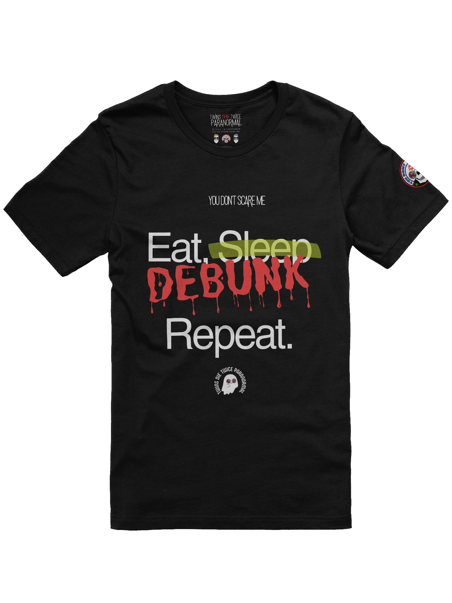 Eat. Sleep. DEBUNK. Repeat. (Dark Colors) Premium Tee product image (1)