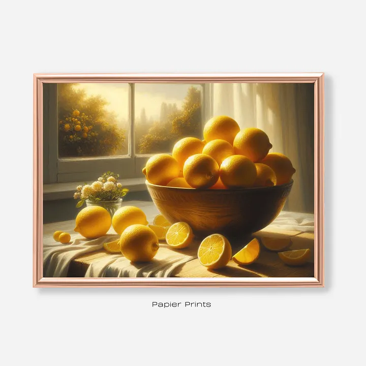 Still Life with Lemons - Oil Painting product image (1)