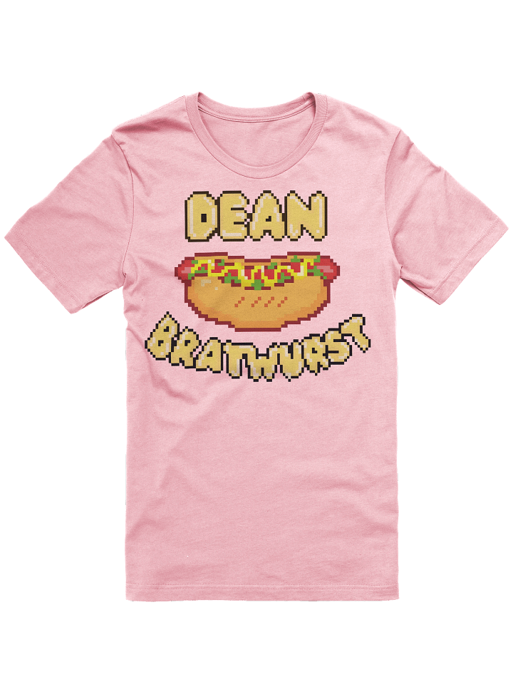 Pixelated Dean Bratwurst Logo T-Shirt (Pink) product image (1)