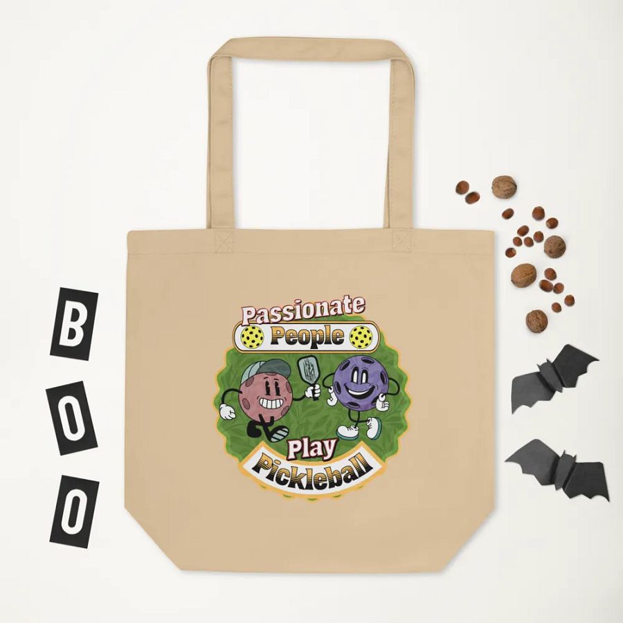 Passionate People Play Pickleball Emblem Eco Tote product image (6)