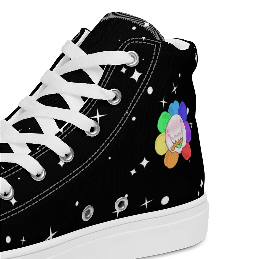 Black Starry and White Flower Sneakers product image (46)