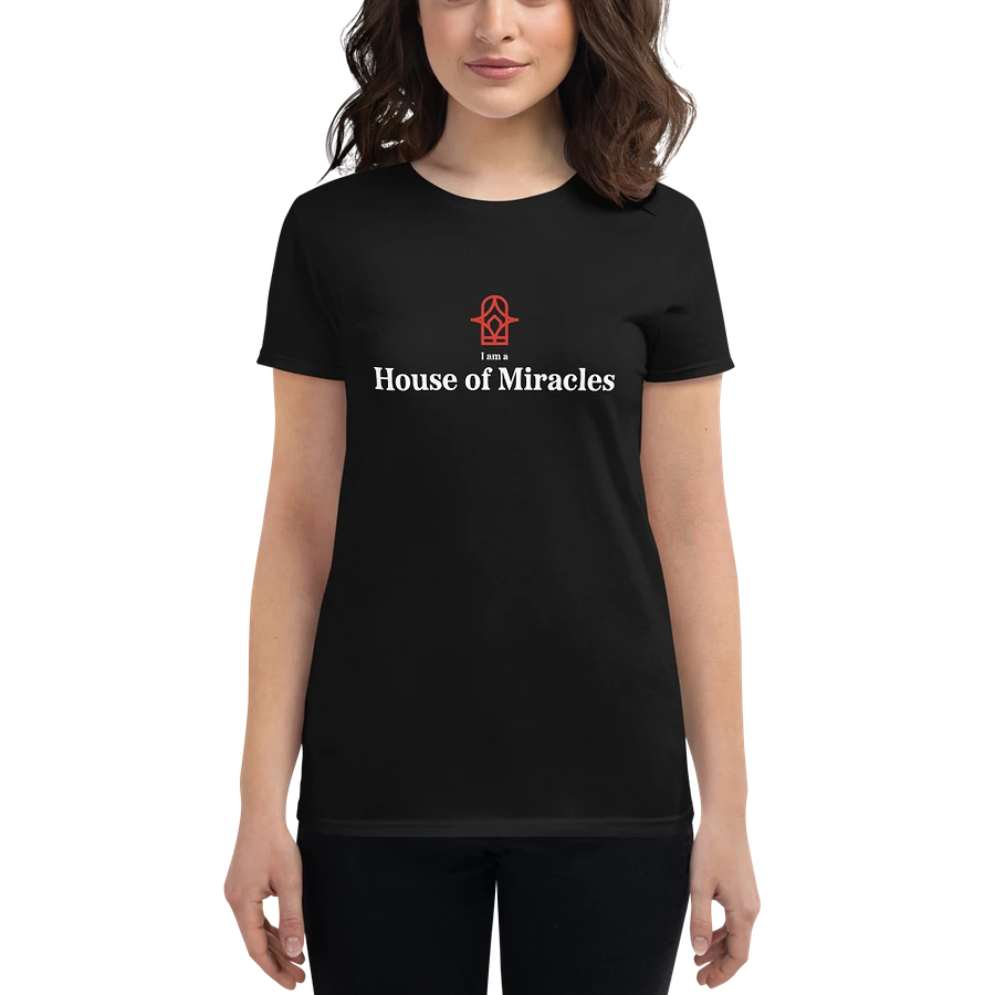 I am a House of Miracles - Fitted (Female) - Black product image (1)