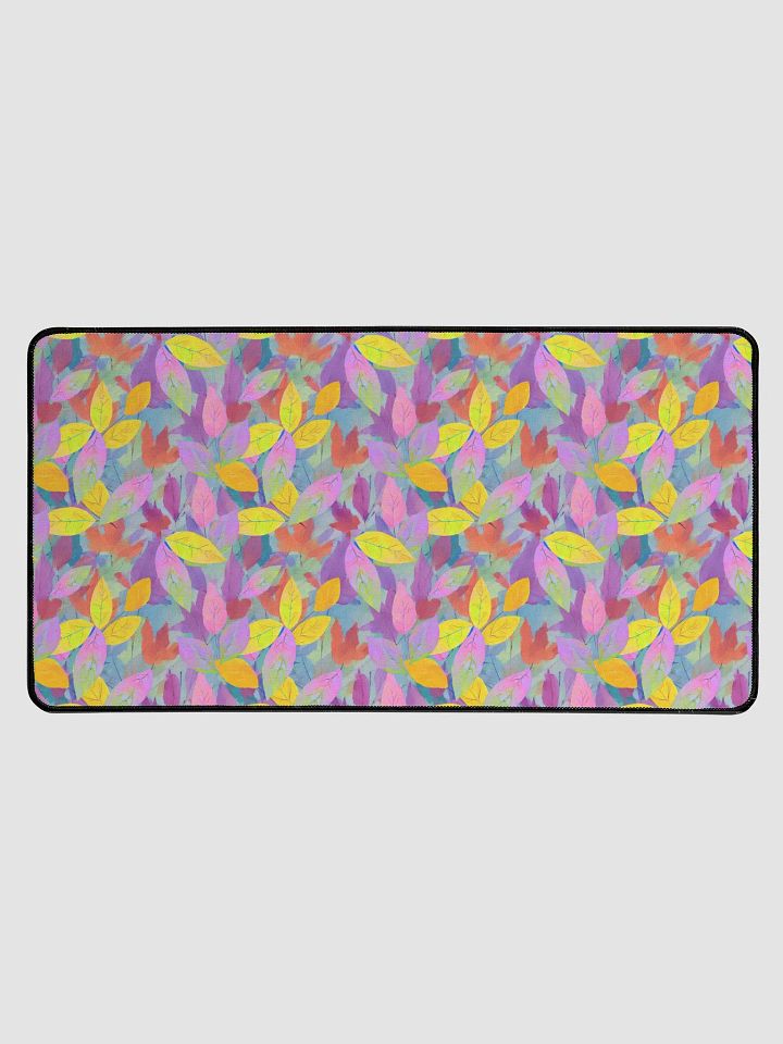 Yellow Pink Leaves Desk Mat product image (1)