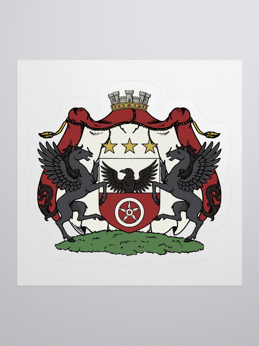 Raven and Pegasus Coat of Arms Kiss Cut Sticker product image (2)