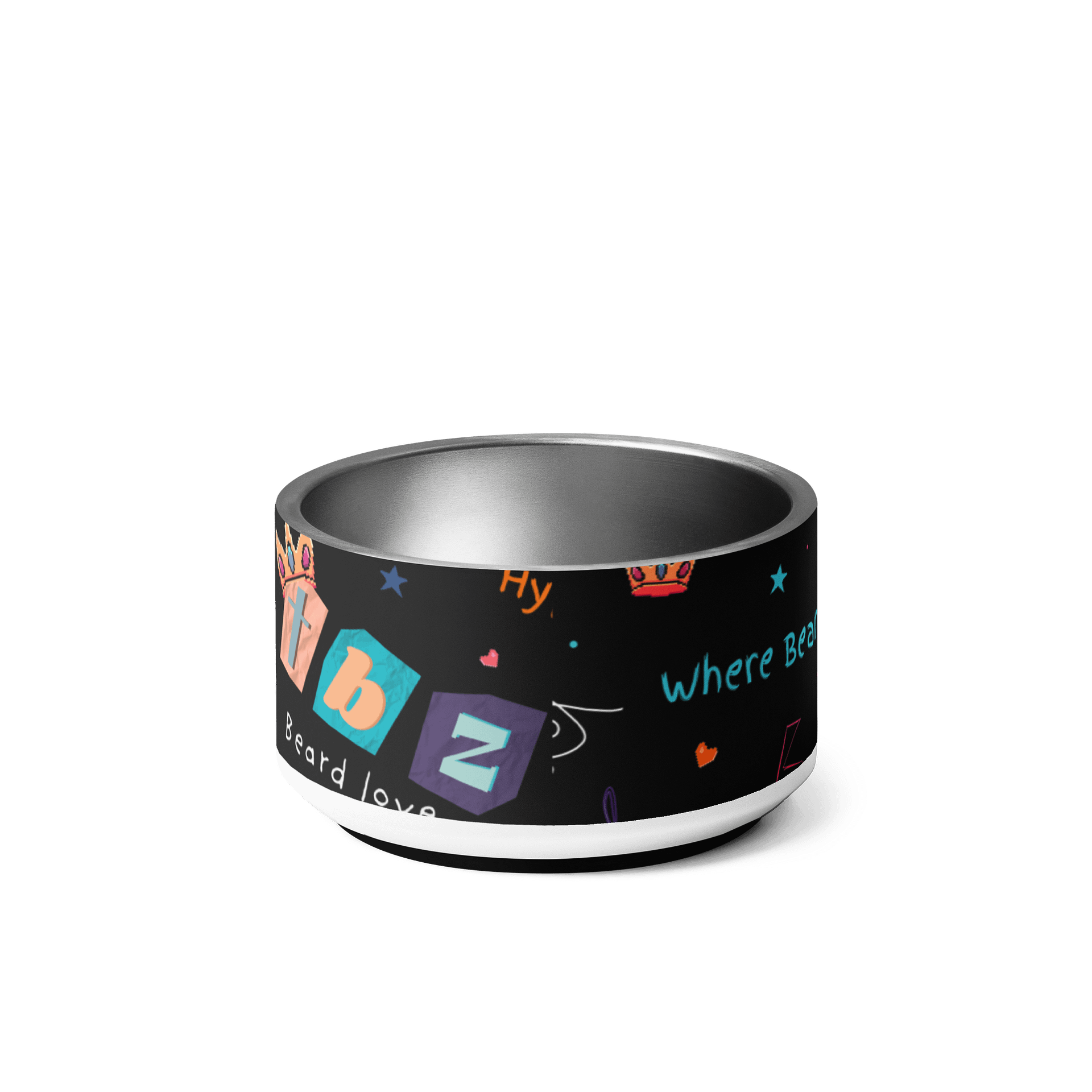 Doodle Pattern Stainless Steel Pet Bowl product image (4)