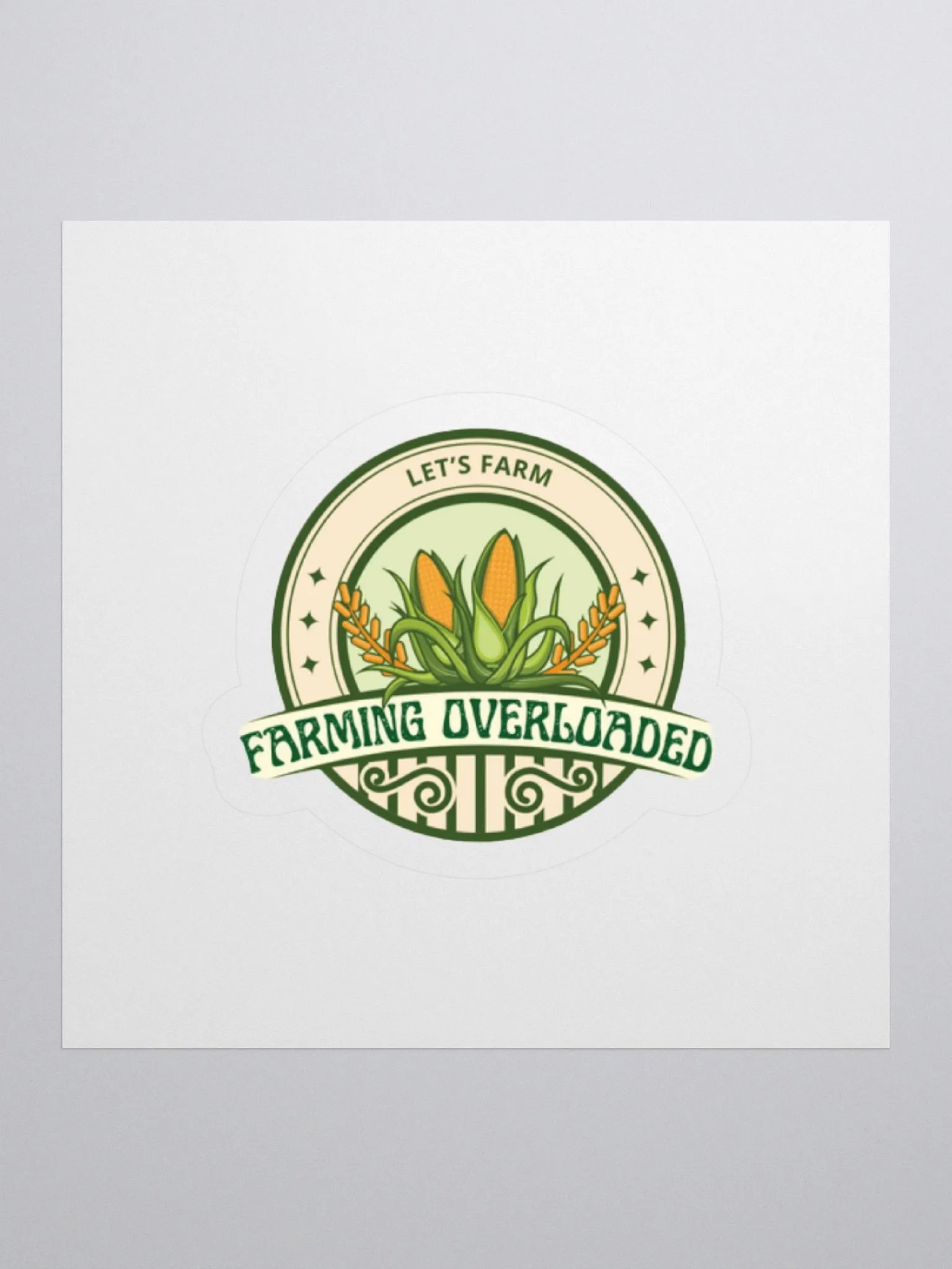 Farming Overloaded Emblem Kiss Cut Stickers product image (1)