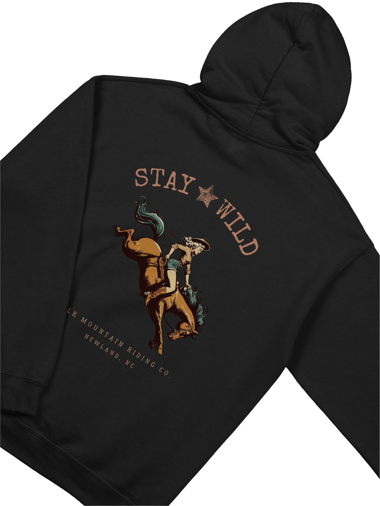 Stay Wild + EMRC Logo Hoodie (Black & Copper) product image (4)