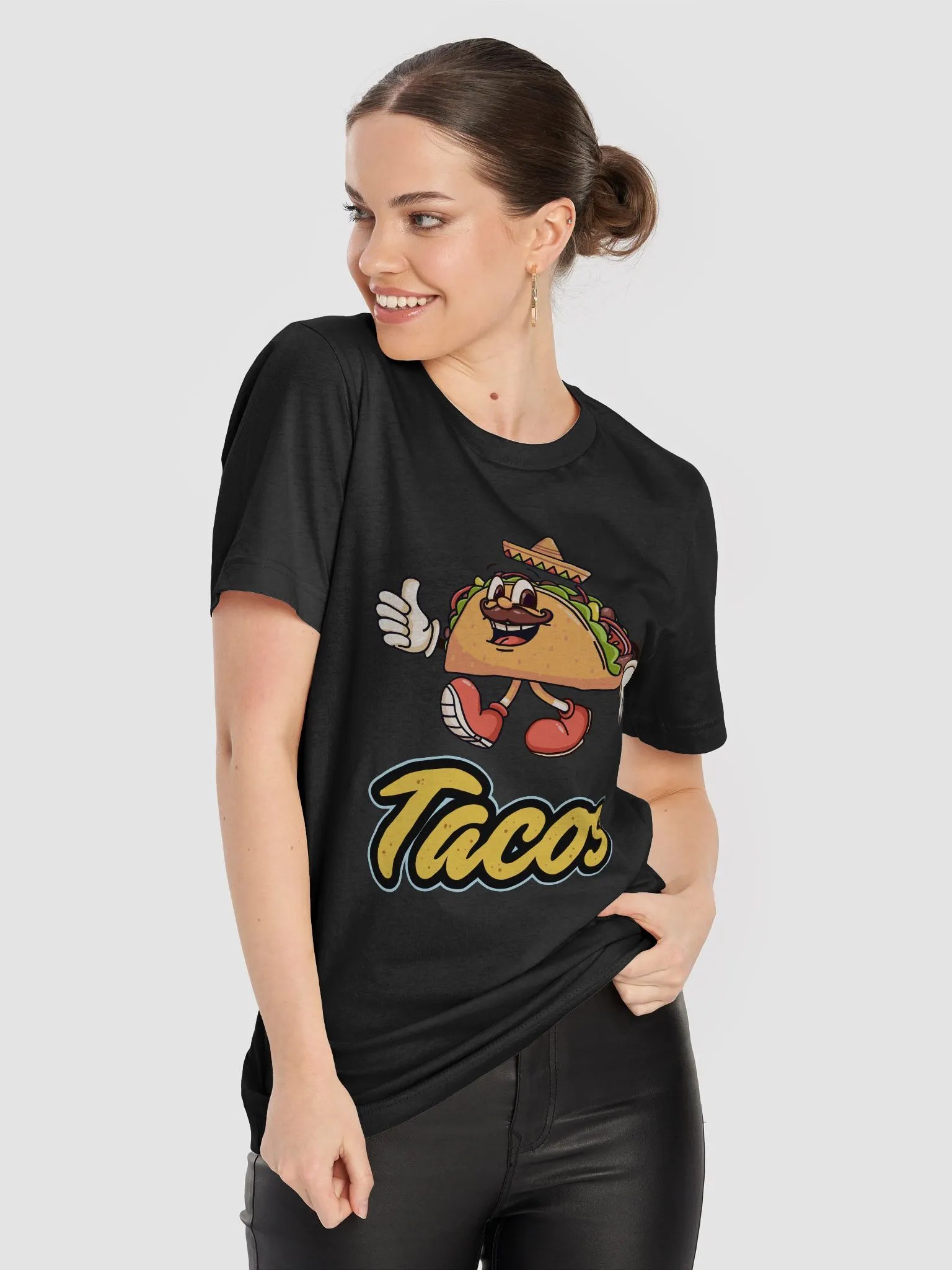 Taco Thumbs-Up Cartoon T-Shirt product image (83)