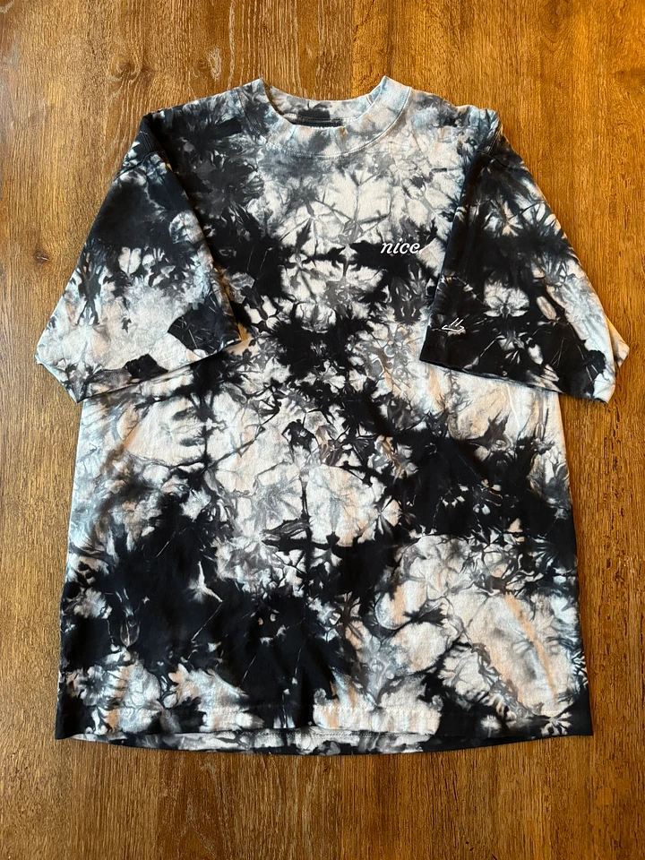 Nice. Embroidered Tie Dye Tee (Black/White) product image (2)