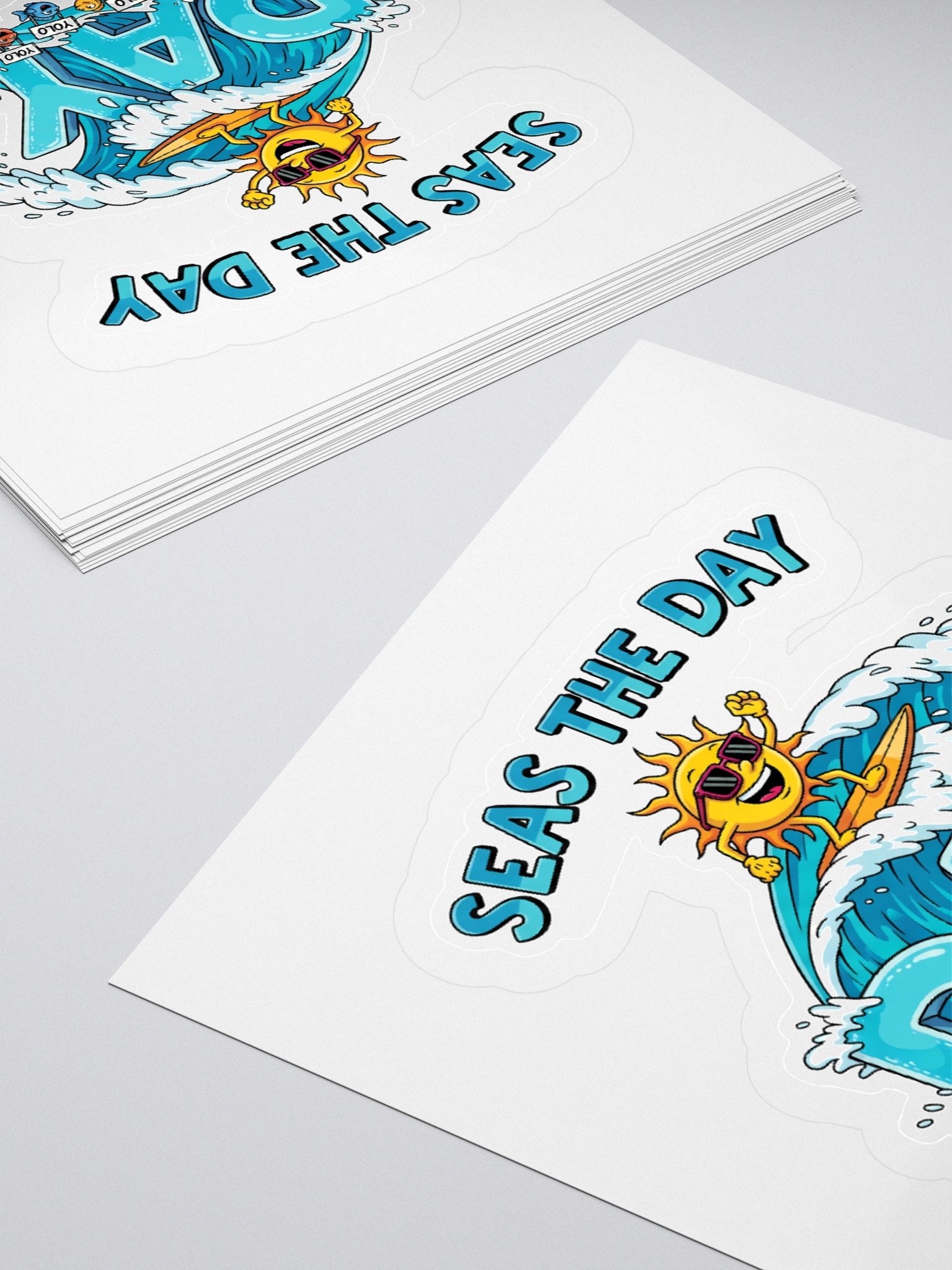 Surfing Sun Kiss Cut Stickers product image (10)