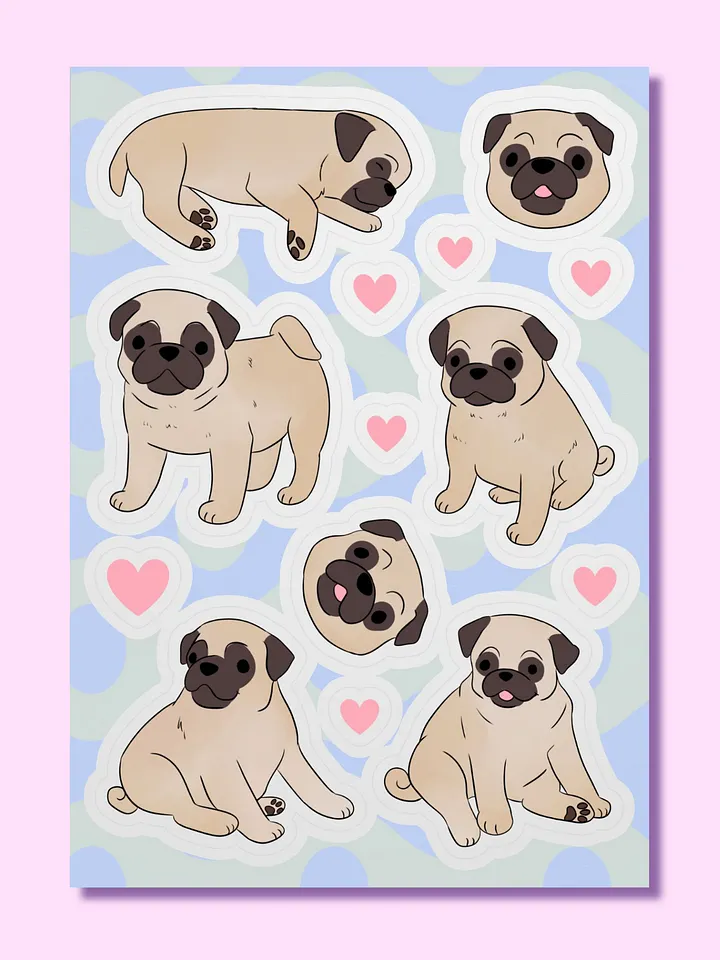 Pawsitively Pawesome Pug Sticker Collection product image (1)