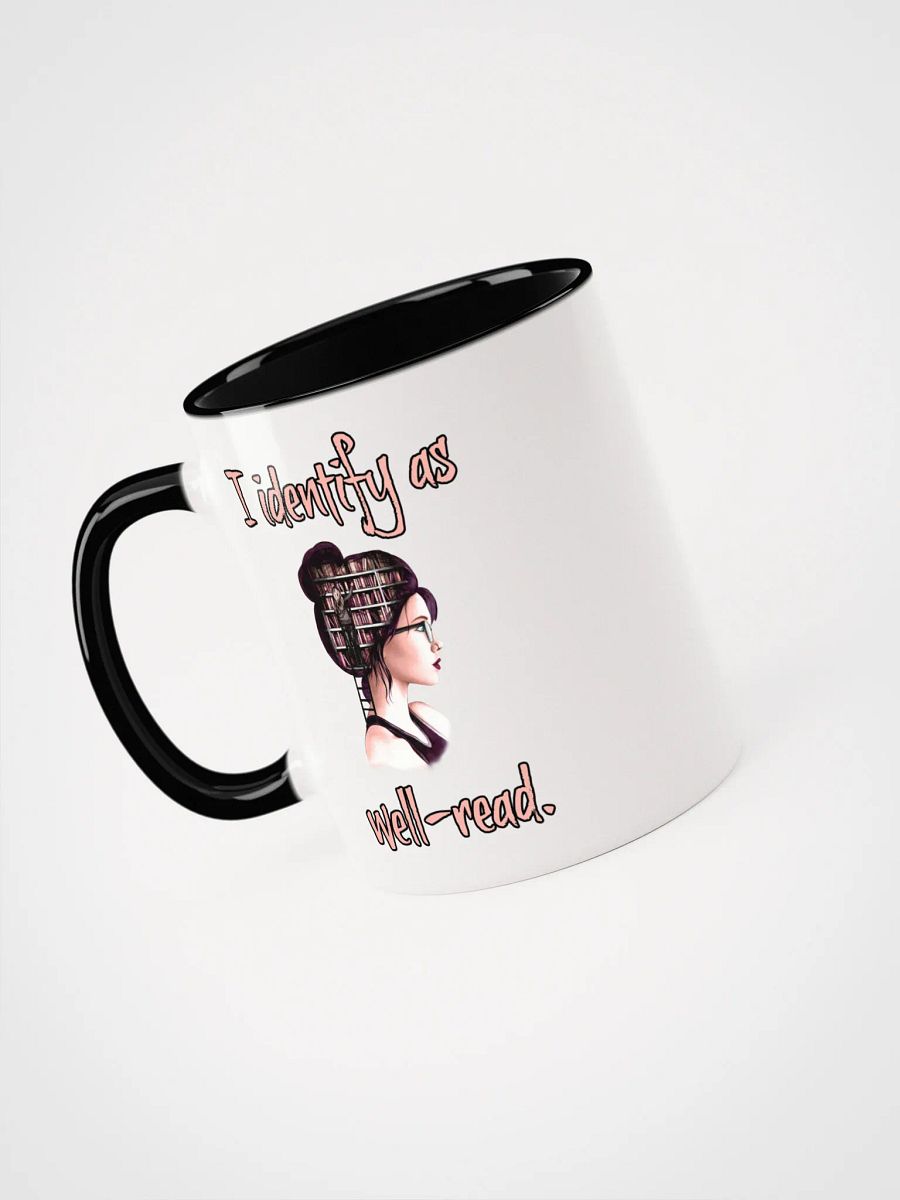 I Identify As Well-Read (Library In Her Head) Accent Mug product image (5)