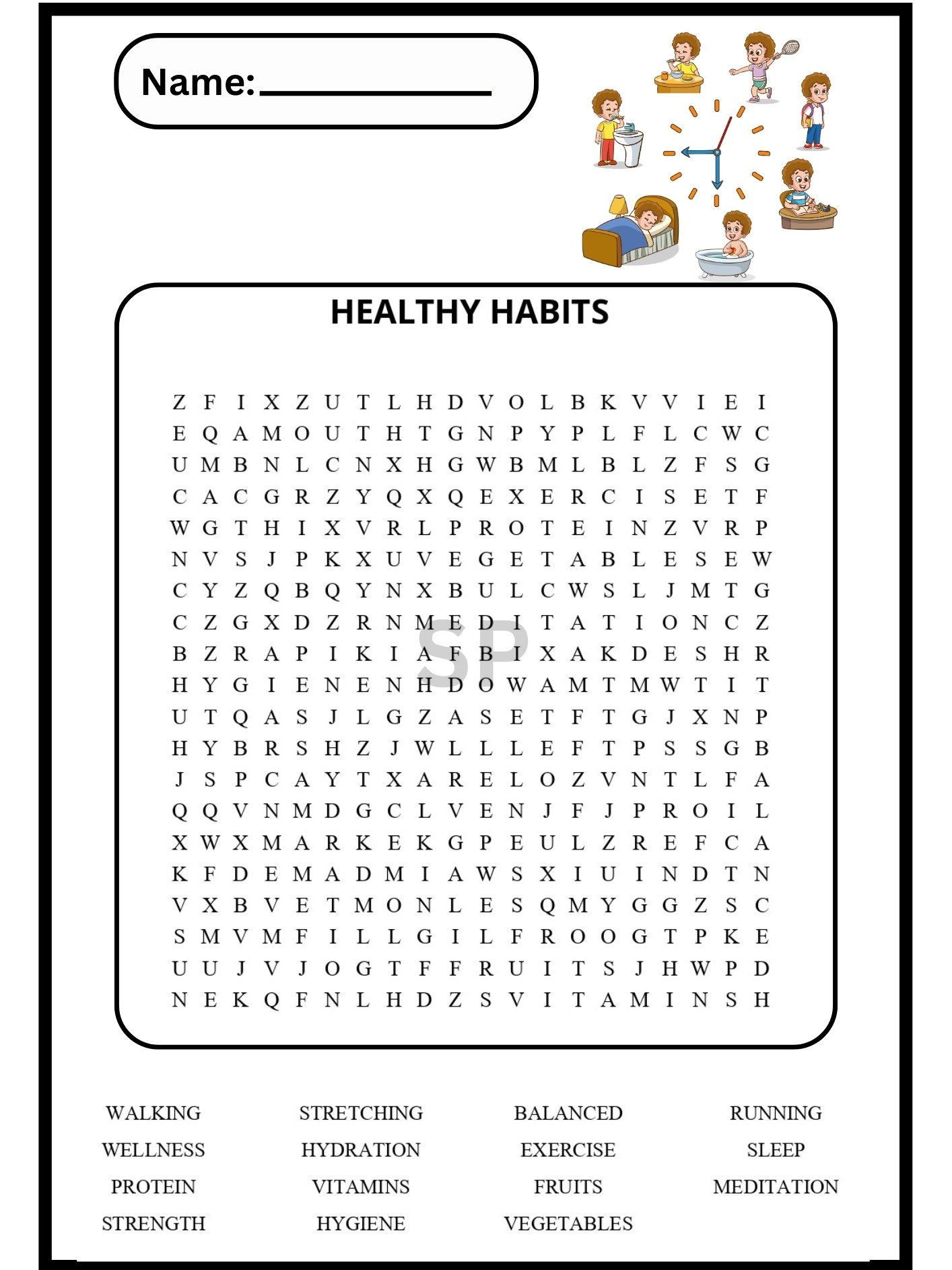 Healthy Habits Word Search | Fun Health & Wellness Activity product image (2)