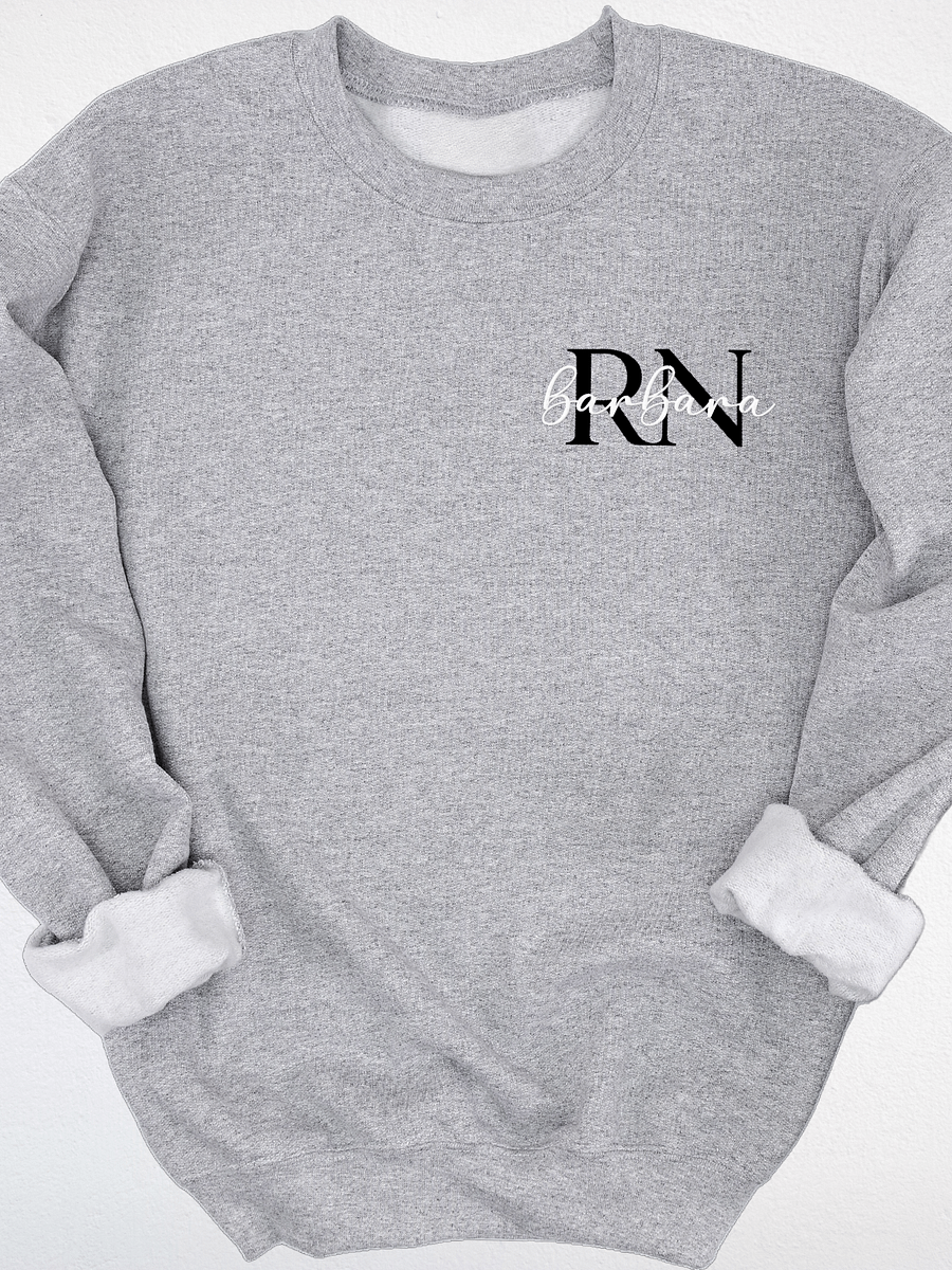 Personalized Embroidered Monogram RN Sweatshirt product image (3)