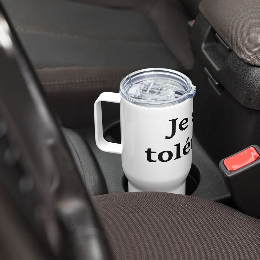 ''Tolérable'' Tasse de voyage avec poignée product image (8)