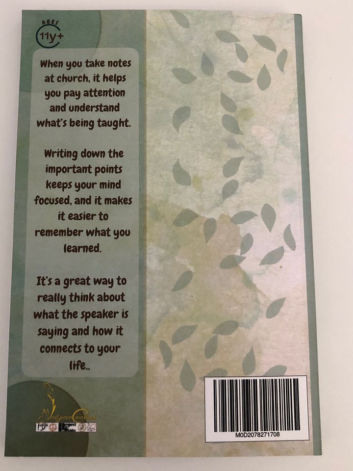 Sermon Notes Journal. 52-Week Youth Interactive Church Notebook product image (2)