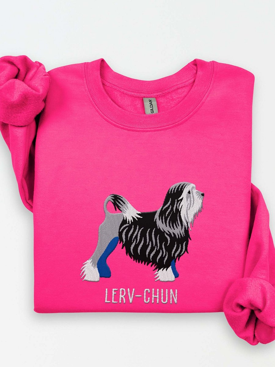 Lerv-Chun Sweatshirt (Embroidered) of a Löwchen(Black & White) product image (1)