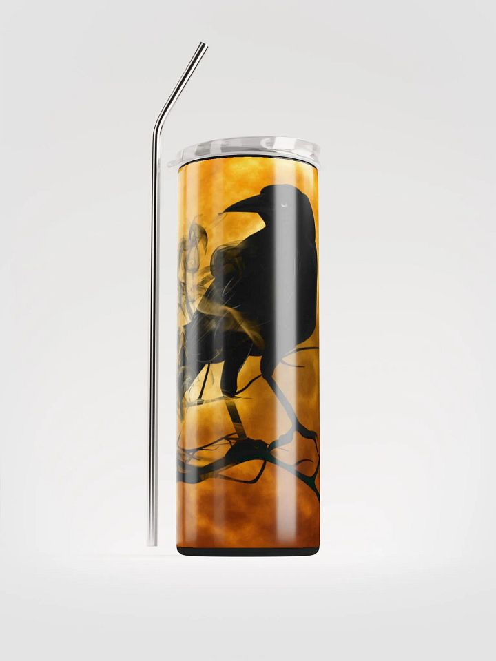 Moonlit Raven Stainless Steel Tumbler product image (1)