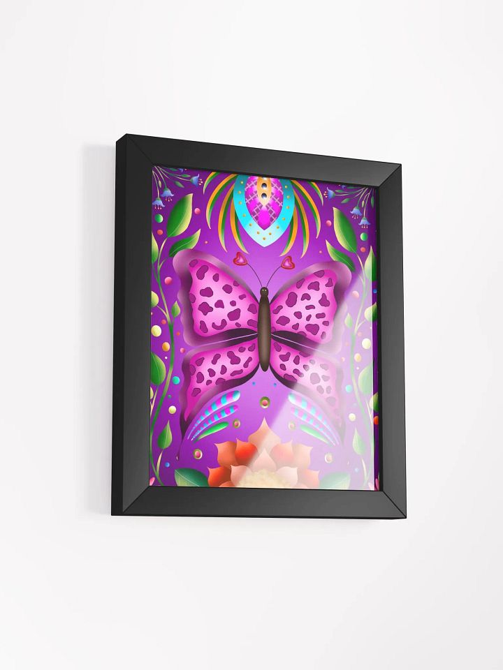 Purple Butterfly Vibrant Matte Poster in Ayous Wood Frame product image (4)