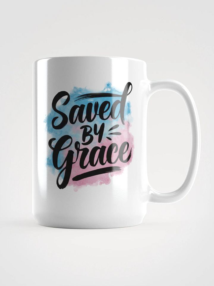 Saved By Grace Colorful Inspirational Mug | Christian Coffee Cup product image (1)