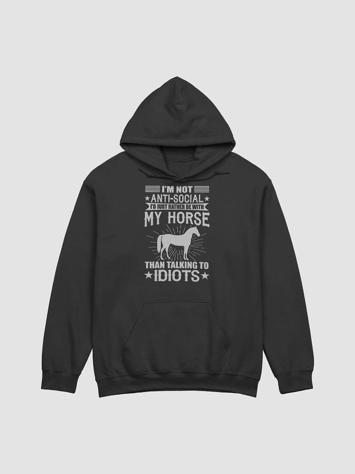 I'd rather be with my horse - hoodie product image (11)
