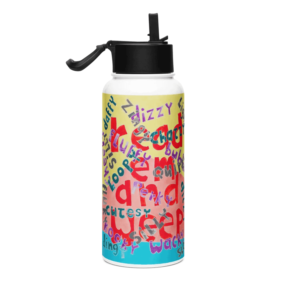 Read Em and Weep Stainless Steel Water Bottle with a Straw Lid product image (4)