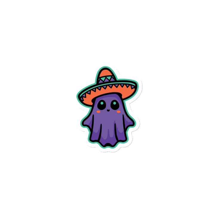 Purple Sombrero Ghost Magnet product image (1)