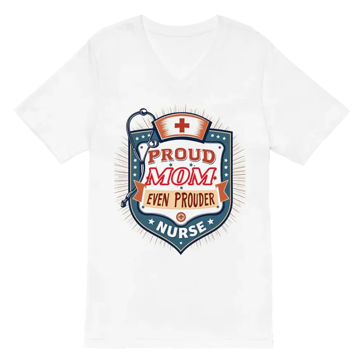 Proud Mom, Proud Nurse V-Neck Tee product image (6)