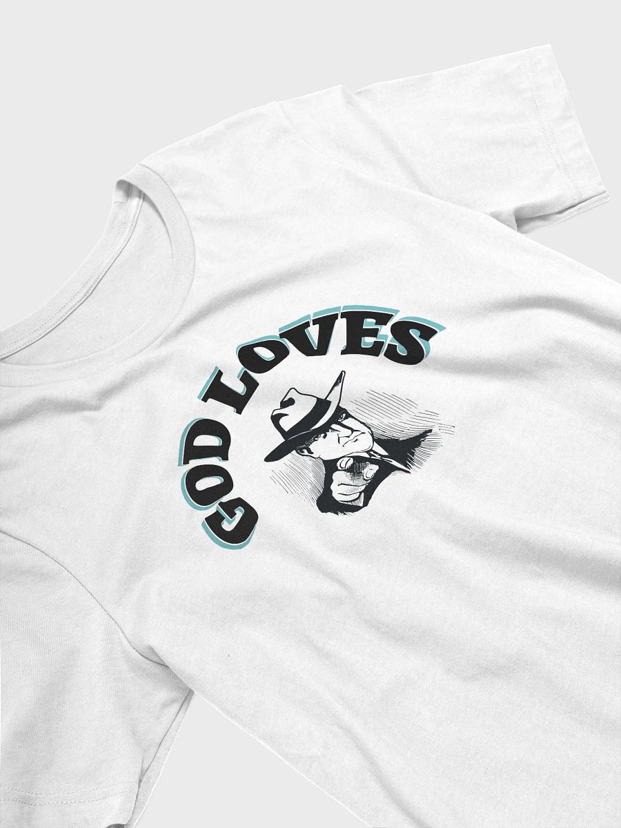 GOD LOVES YOU. Fragmented Cyan T-Shirt product image (3)