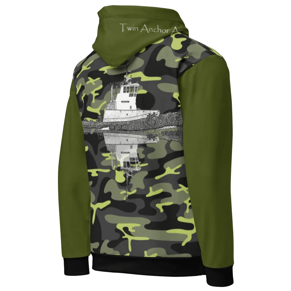 Green & Camouflage Westrac tug Hoodie product image (10)
