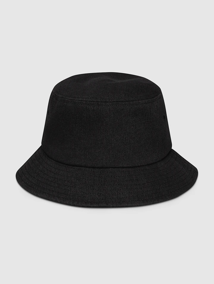 Typical Pisces White on Black Denim Bucket Hat product image (2)