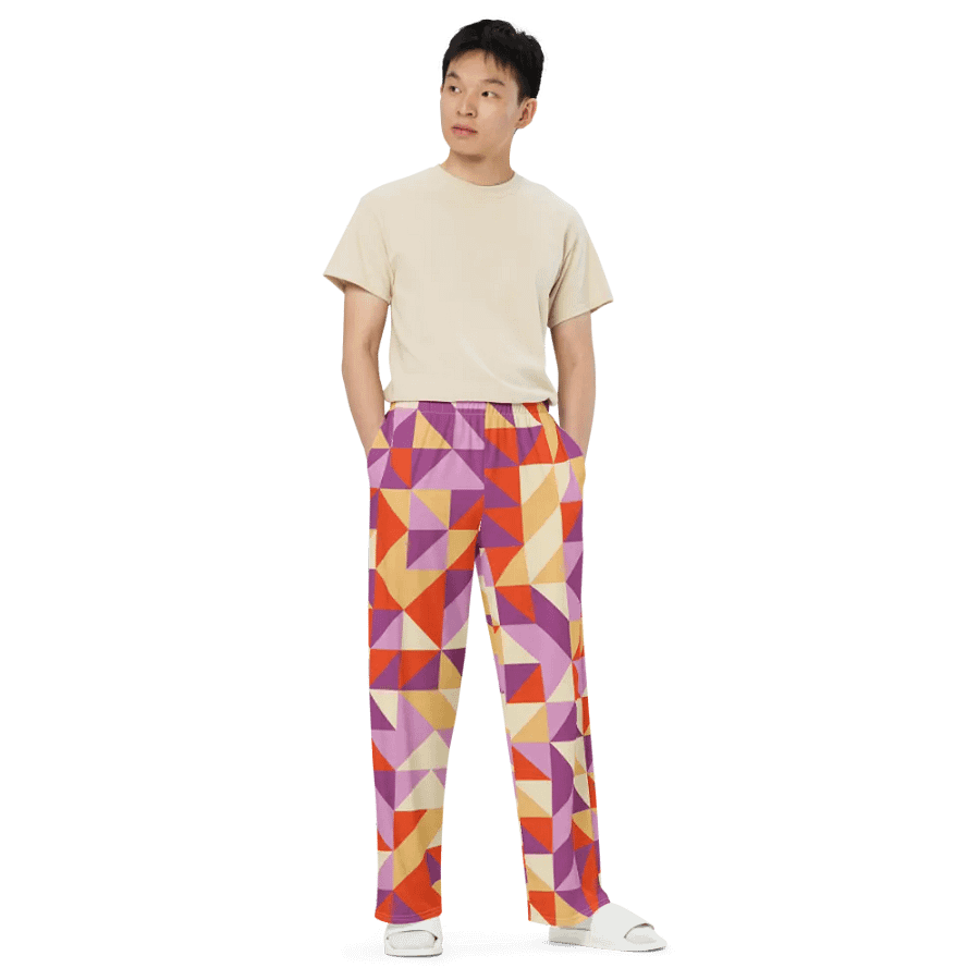 BUIII Dynamic Geometry: Autumn Breeze Wide-Leg Pants product image (6)