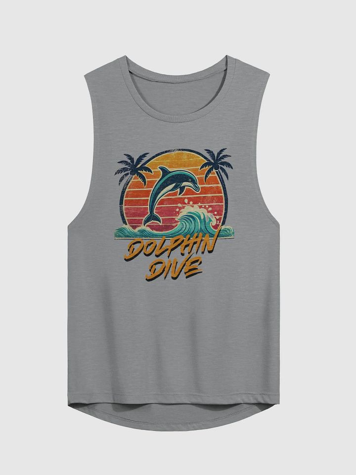 Sunset Dolphin Dive Muscle Tank product image (2)
