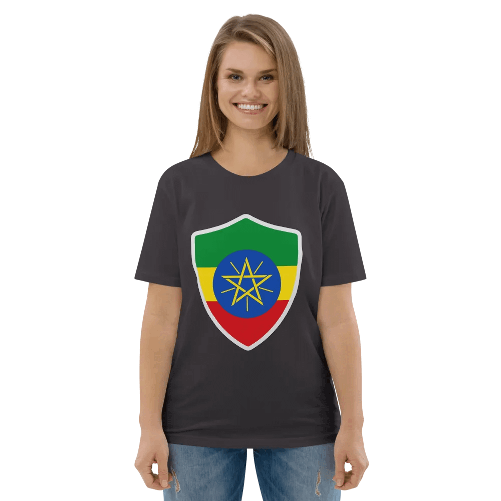 Ethiopian Pride Emblem Organic Tee product image (139)
