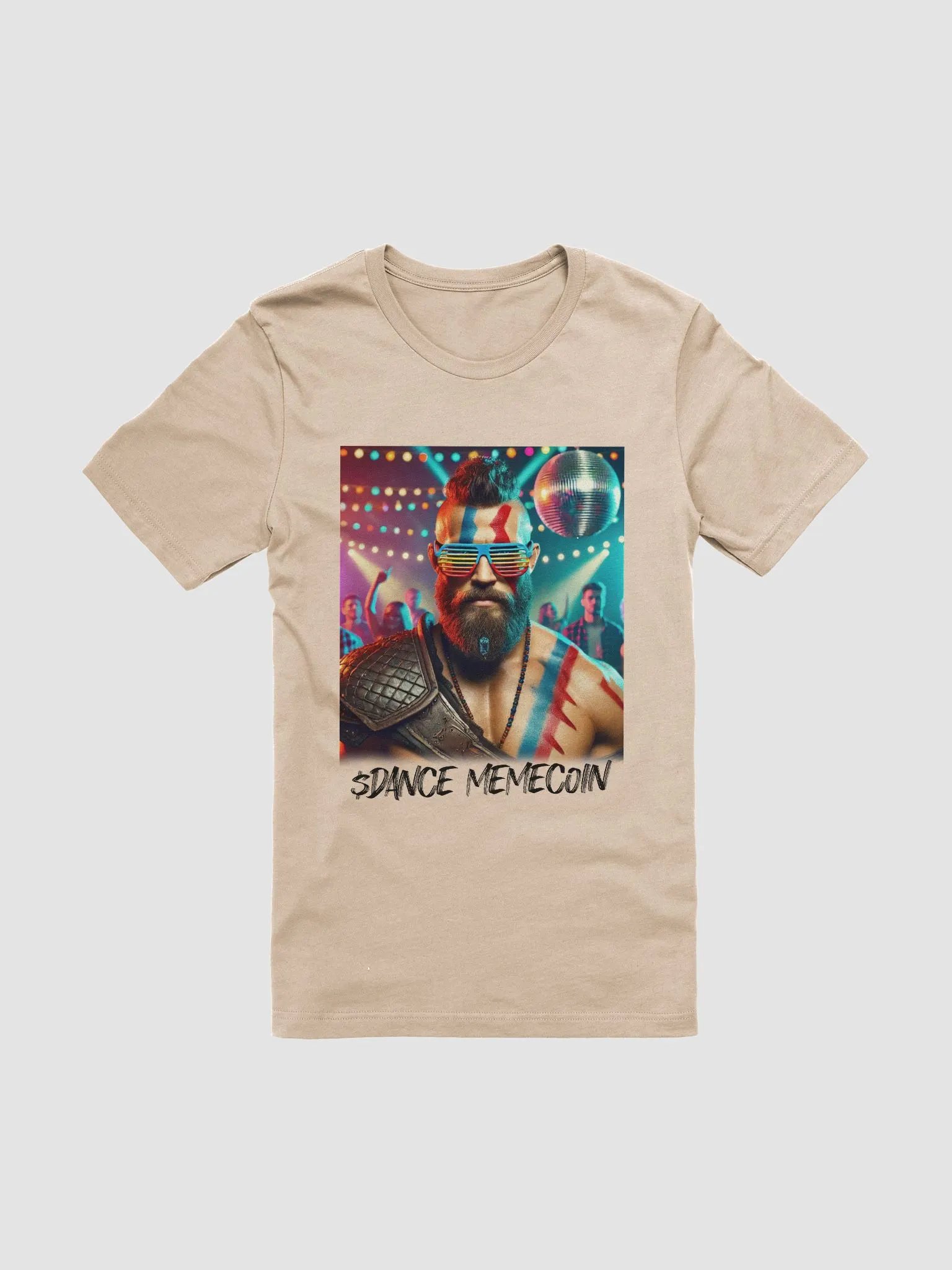 VIKING PARTY IN VALHALLA - DANCE MEMECOIN - PREMIUM TEE - TAN product image (3)