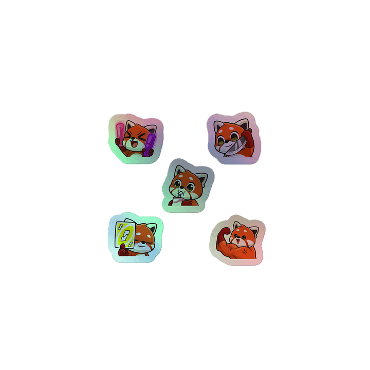 Lazy Panda Emoji Holographic Sticker Pack product image (1)