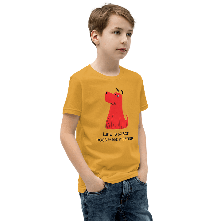 "Life is Great - Dogs Make it Better" Unisex Youth Tee product image (18)