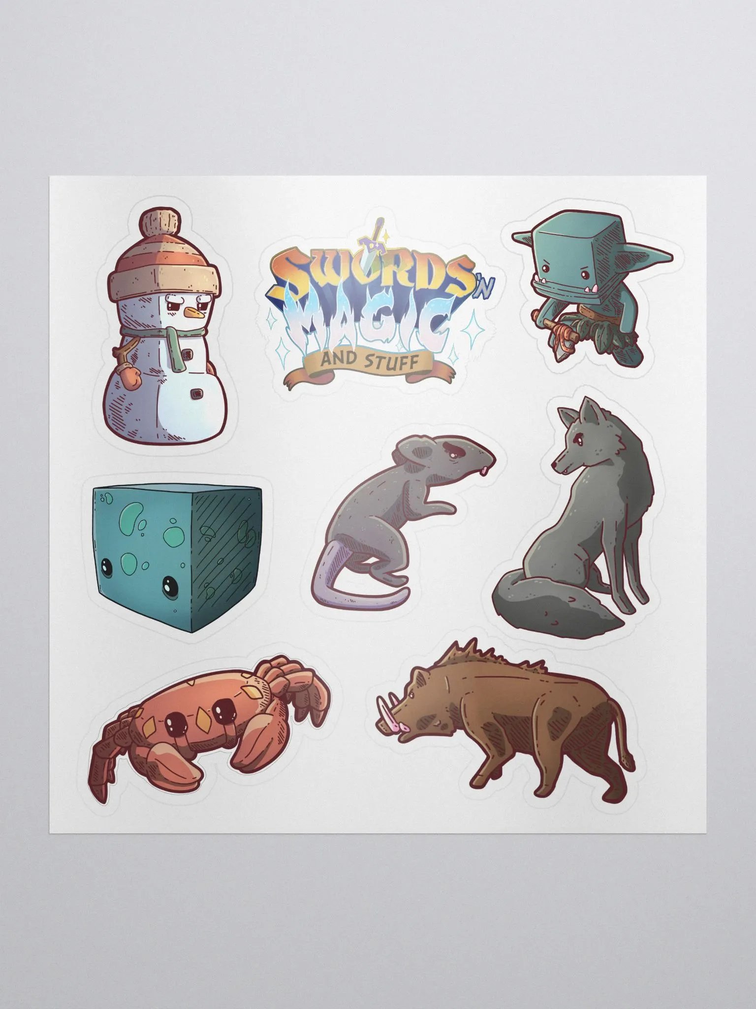 Swords 'n Magic Mob Sticker Sheet product image (1)