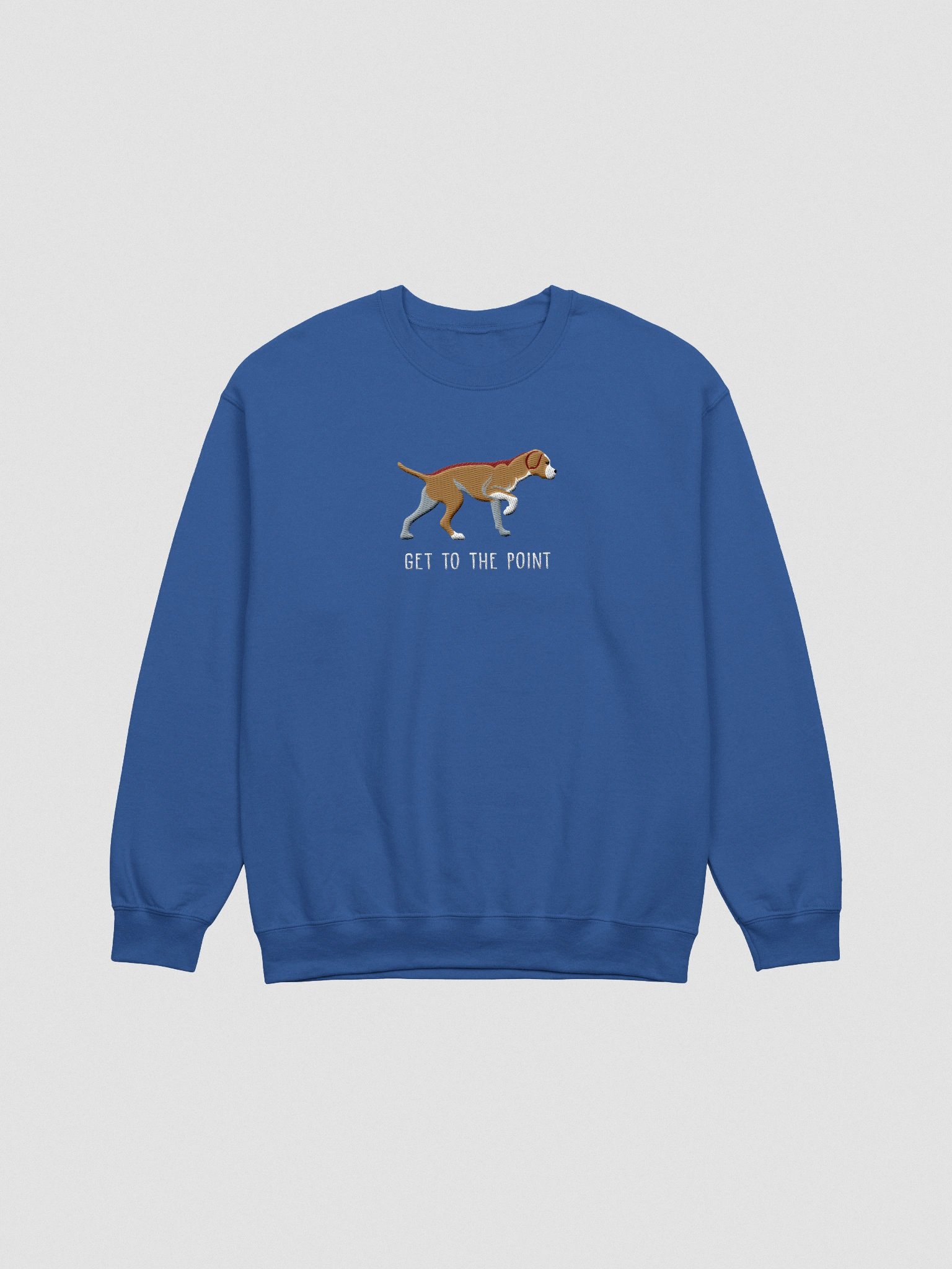 Get to the Point Sweatshirt (Embroidered) of a Portuguese Pointer(Tan) product image (4)